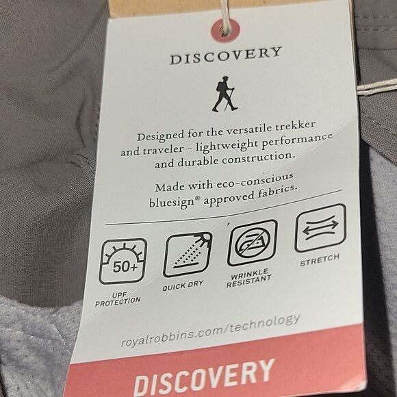 ROYAL ROBBINS WOMENS DISCOVERY  CAPRIS PANTS SIZE 4 NWT TAUPE UPF50  MID RISE - Picture 7 of 8